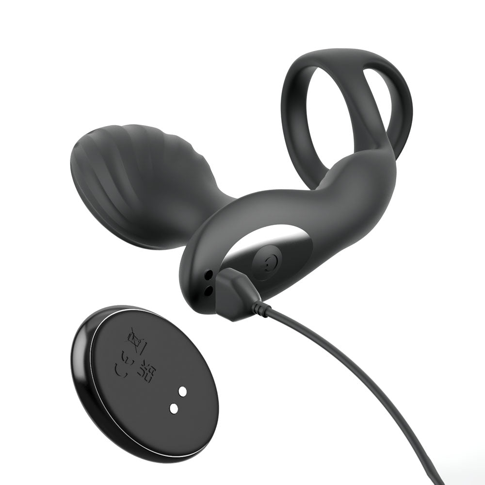 Anal Fantasy Elite Ass Gasm Gyro Milk Pro Black Usb Rechargeable Gyrating Butt Plug With Cock Ring