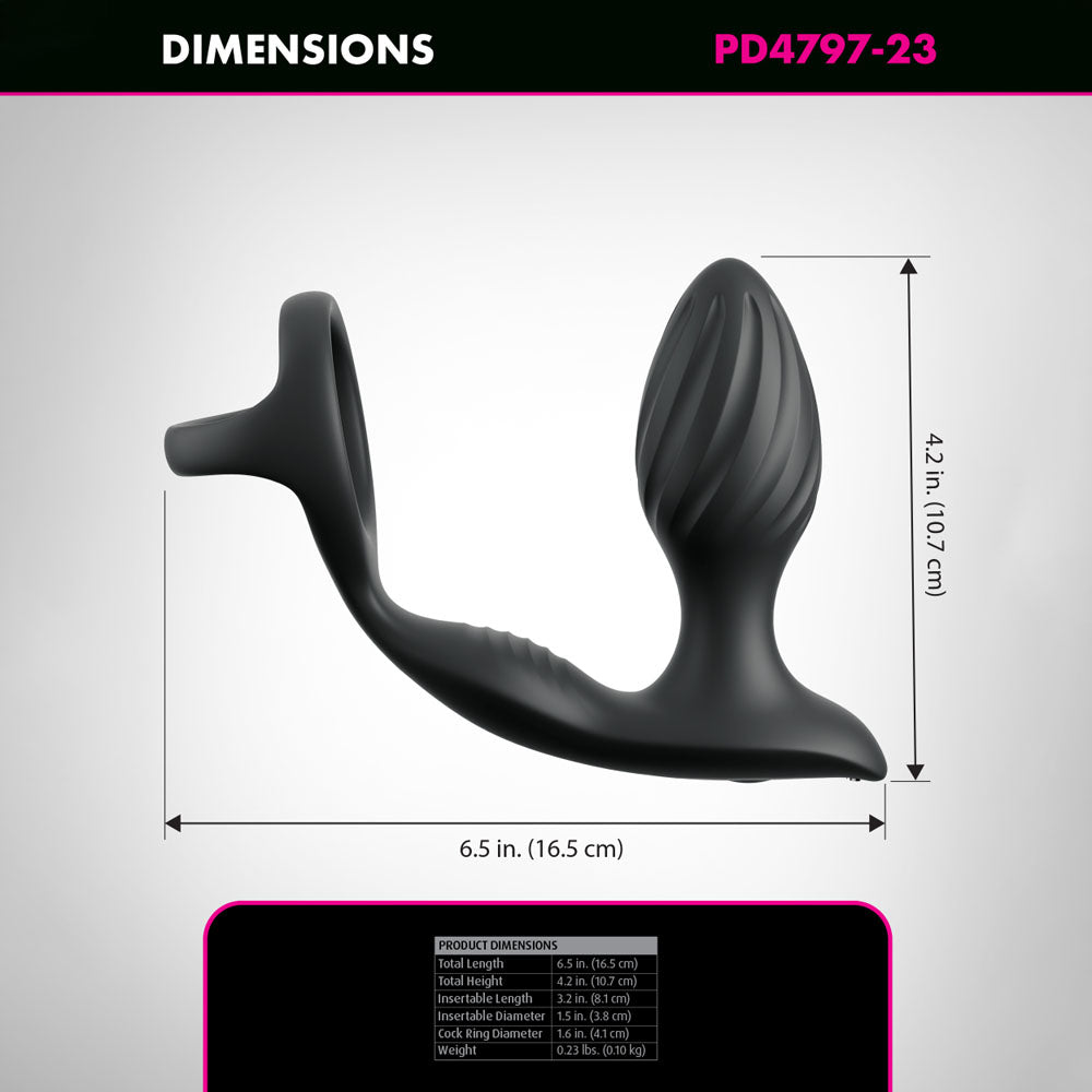 Anal Fantasy Elite Ass Gasm Gyro Milk Pro Black Usb Rechargeable Gyrating Butt Plug With Cock Ring
