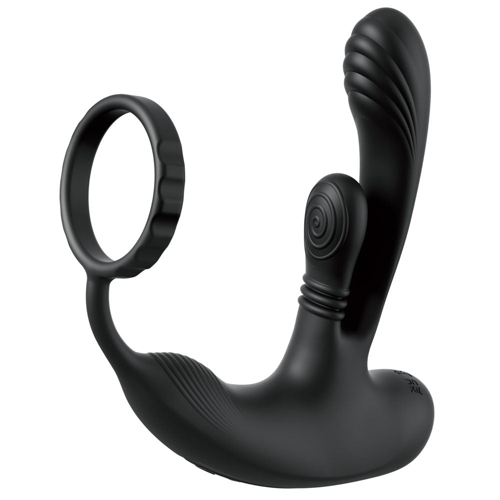 Anal Fantasy Elite Ass Gasm Inti Motion Black Usb Rechargeable Quad Motor Prostate Massager With Remote