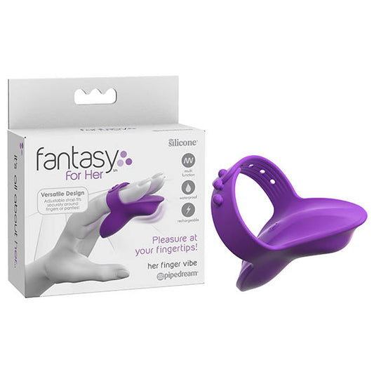 Fantasy For Her Finger Vibe Purple Usb Rechargeable Finger Stimulator