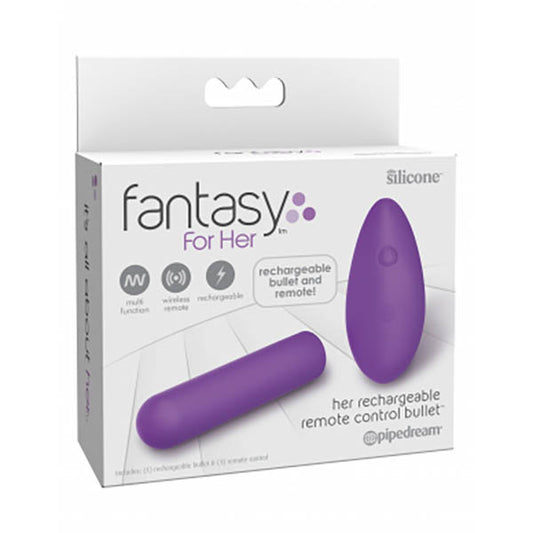 Fantasy For Her Rechargeable Remote Control Bullet Purple Usb Rechargeable Bullet With Wireless Remote