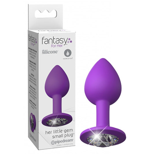 Fantasy For Her Little Gem Small Plug Purple 7.2 Cm Butt Plug With Jewel Base