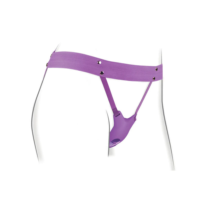 Fantasy For Her Ultimate Butterfly Strap On Purple Usb Rechargeable Strap On Stimulator