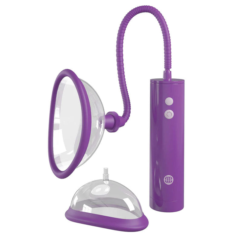 Fantasy For Her Rechargeable Pump Kit Purple Usb Rechargeable Vagina Pump