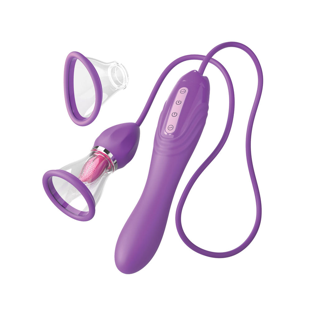 Fantasy For Her Her Ultimate Pleasure Max Purple Usb Rechargeable Vibrator With Flicking Stimulator