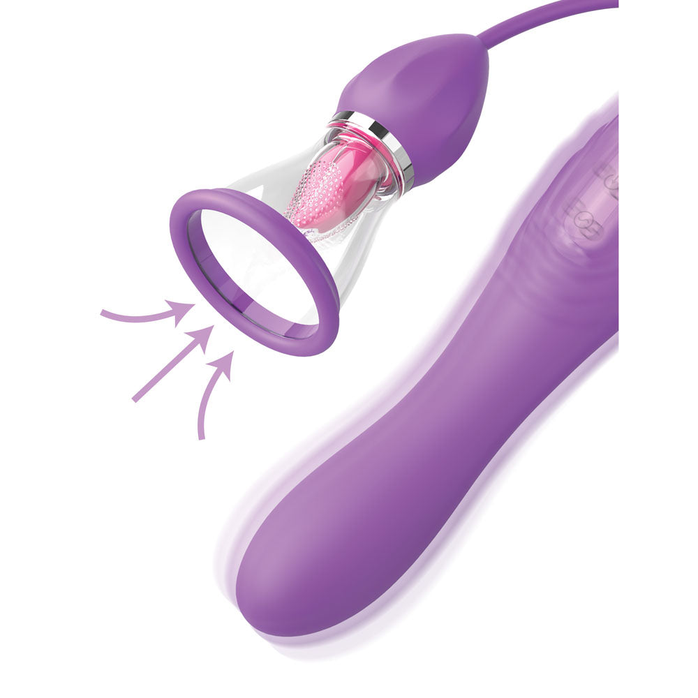 Fantasy For Her Her Ultimate Pleasure Max Purple Usb Rechargeable Vibrator With Flicking Stimulator