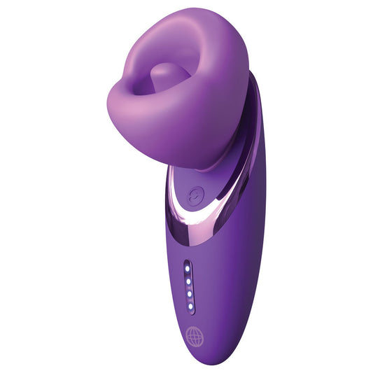Fantasy For Her Pleasure Sucker Purple Usb Rechargeable Sucking, Licking & Vibrating Stimulator