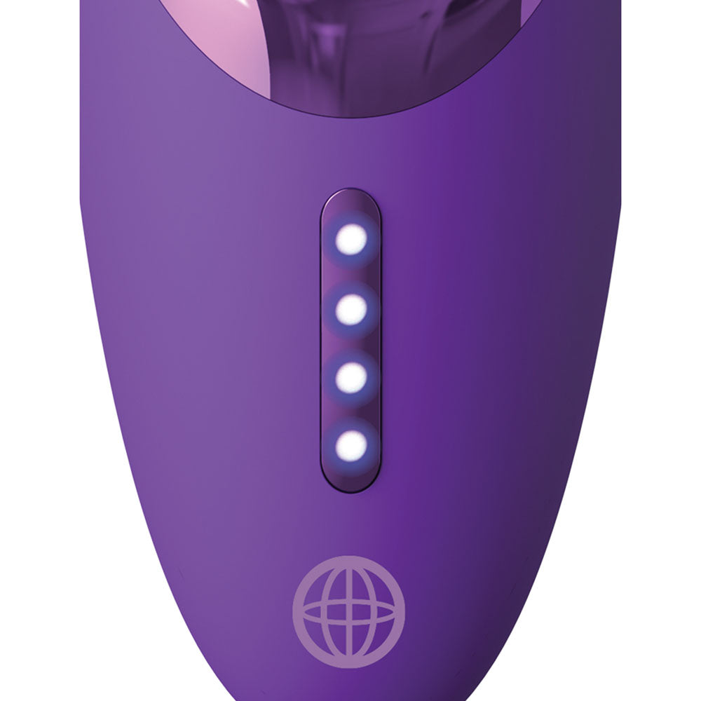Fantasy For Her Pleasure Sucker Purple Usb Rechargeable Sucking, Licking & Vibrating Stimulator