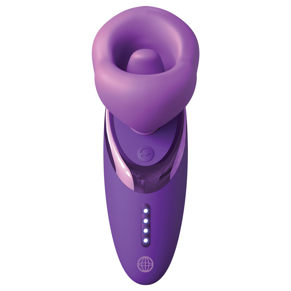 Fantasy For Her Pleasure Sucker Purple Usb Rechargeable Sucking, Licking & Vibrating Stimulator