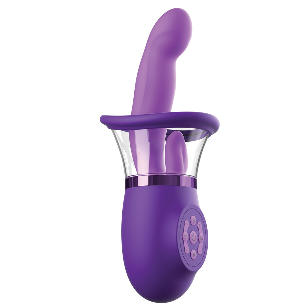 Fantasy For Her Ultimate Pleasure Pro Plus Purple Usb Rechargeable Sucking Licking & Flicking Vibrator