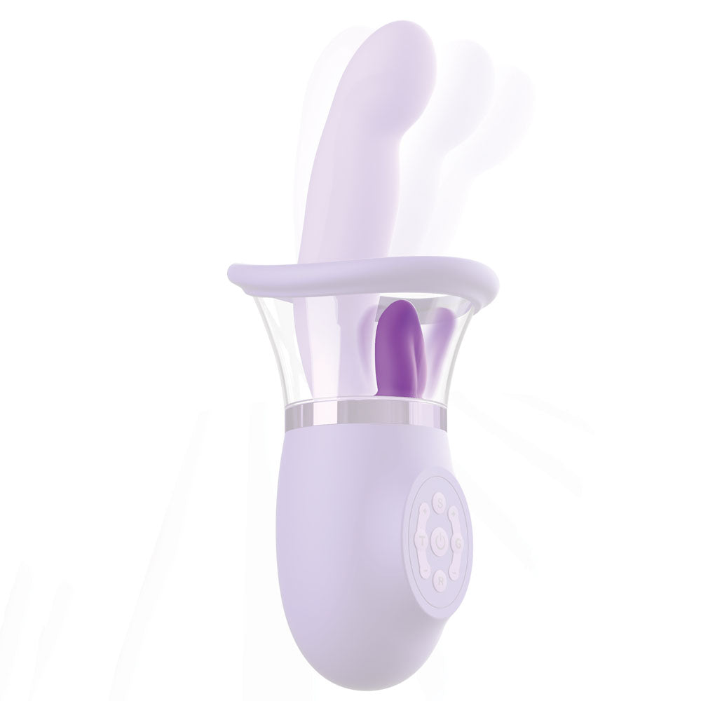 Fantasy For Her Ultimate Pleasure Pro Plus Purple Usb Rechargeable Sucking Licking & Flicking Vibrator