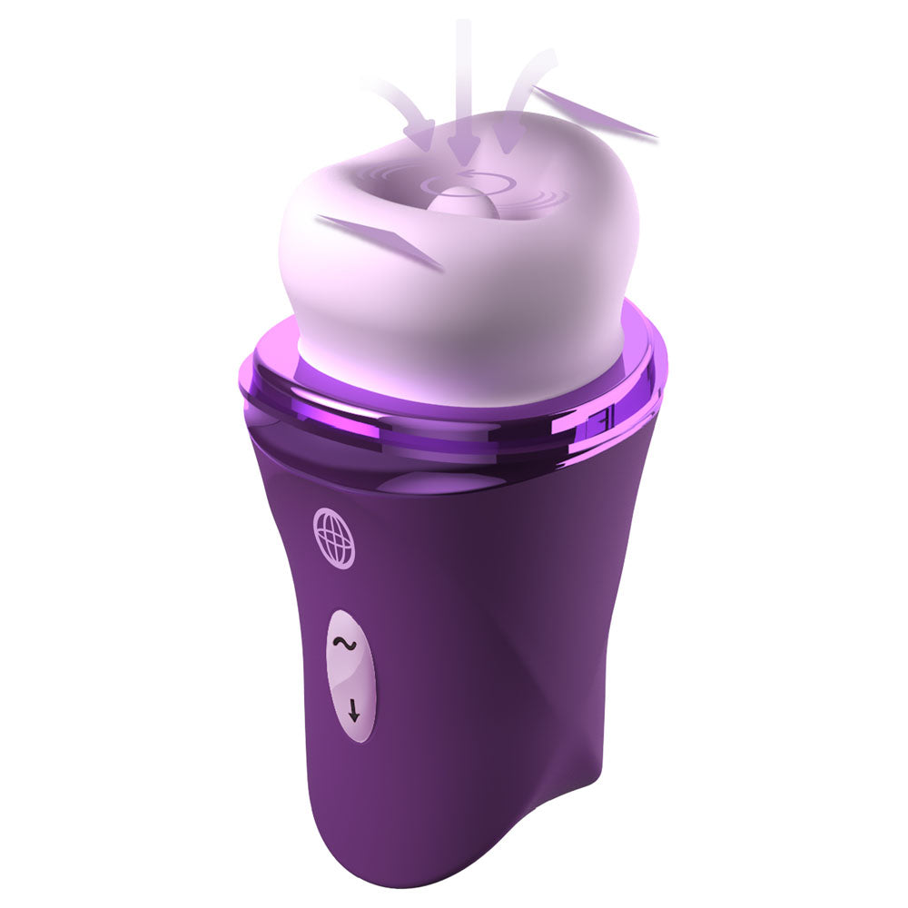 Fantasy For Her Lush Kiss Plush Purple Purple Usb Rechargeable Licking & Sucking Stimulator