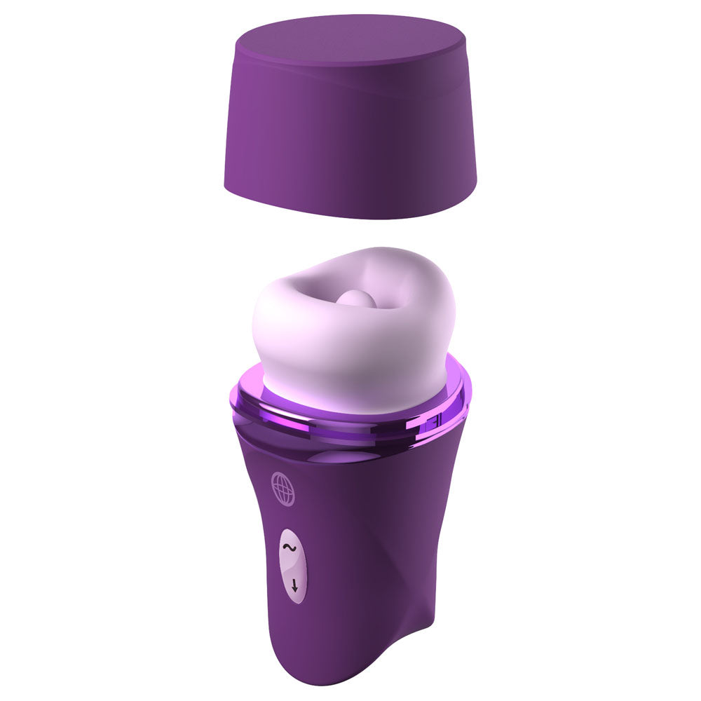 Fantasy For Her Lush Kiss Plush Purple Purple Usb Rechargeable Licking & Sucking Stimulator