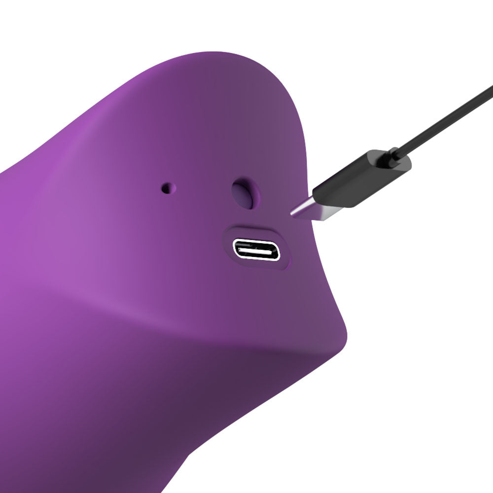 Fantasy For Her Lush Kiss Plush Purple Purple Usb Rechargeable Licking & Sucking Stimulator