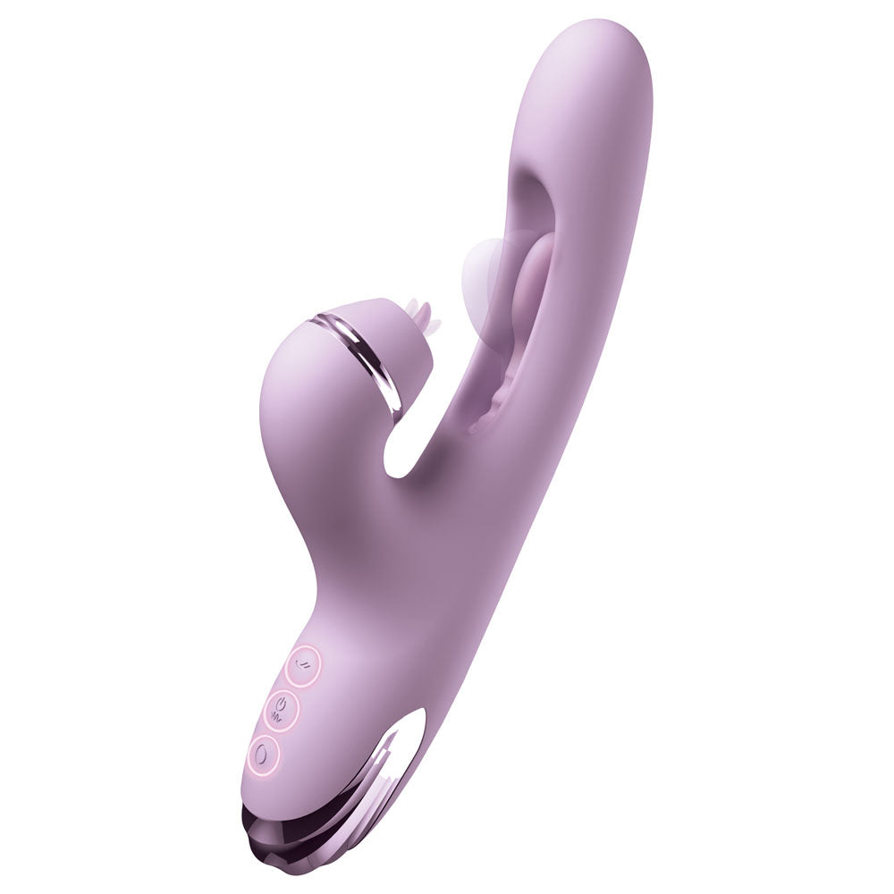 Fantasy For Her G Touch Pulse Pro Purple Purple 23.4 Cm Usb Rechargeable Rabbit Vibrator With Flicking Shaft And Tip