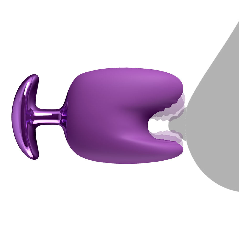 Fantasy For Her Luv Bites Purple Purple Usb Rechargeable Vibrating & Biting Stimulator