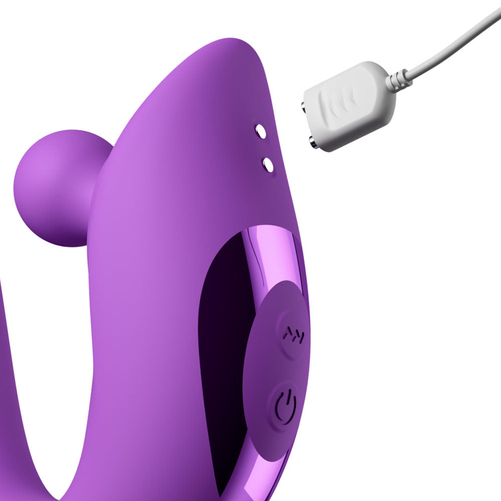 Fantasy For Her Harmoni Pro Purple Purple 17.8 Cm Usb Rechargeable Throbbing Vibrator