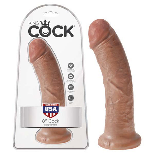 King Cock 8'' Cock Tan 20.3 Cm (8'') Dong