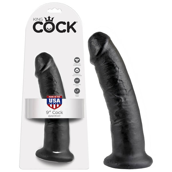 King Cock 9'' Cock Black 22.9 Cm (9'') Dong