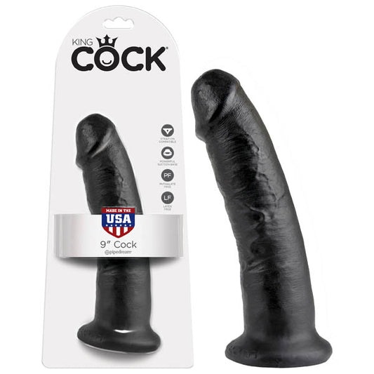 King Cock 9'' Cock Black 22.9 Cm (9'') Dong