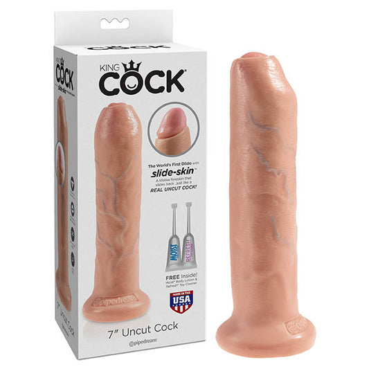 King Cock 7'' Uncut Flesh 17.8 Cm Dong