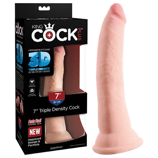 King Cock Plus 7'' Triple Density Cock Flesh 17.8 Cm Dong