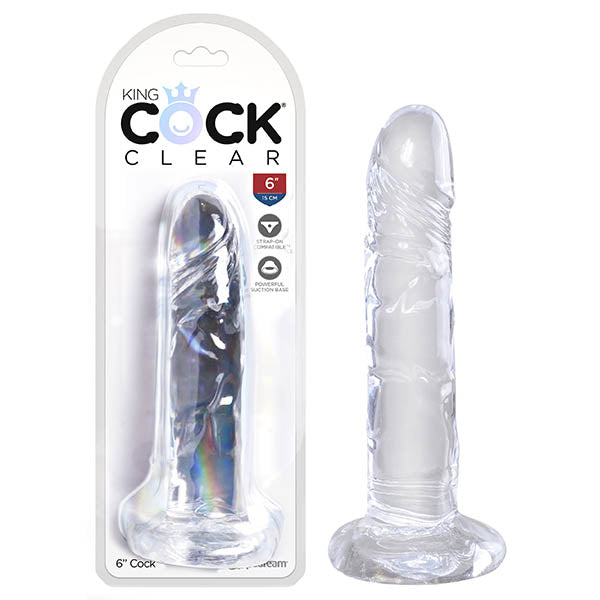 King Cock Clear 6'' Cock Clear 15.2 Cm Dong