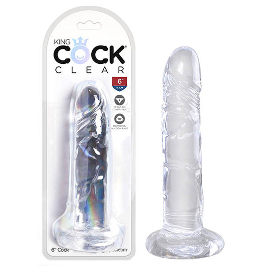 King Cock Clear 6'' Cock Clear 15.2 Cm Dong