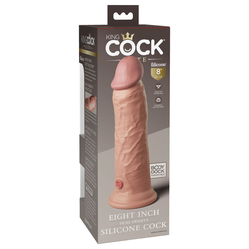 King Cock Elite 8'' Dual Density Cock Flesh Flesh 20.3 Cm Dong