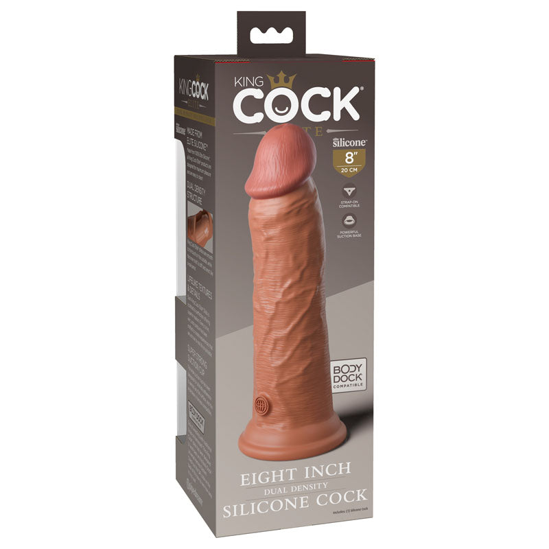 King Cock Elite 8'' Dual Density Cock Tan Tan 20.3 Cm Dong