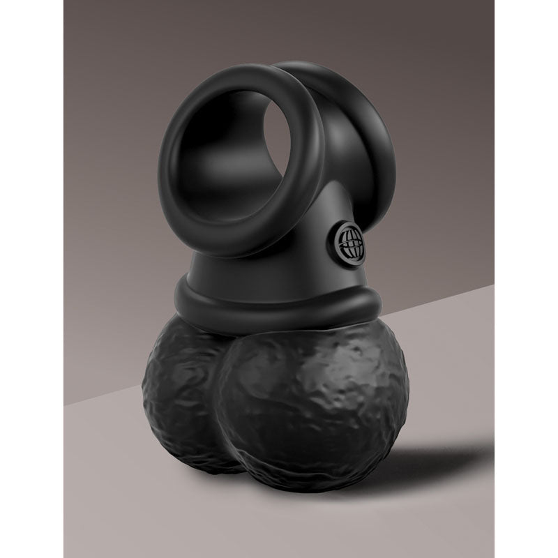King Cock Elite The Crown Jewels Vibrating Silicone Balls Black Usb Rechargeable Vibrating Cock Ring