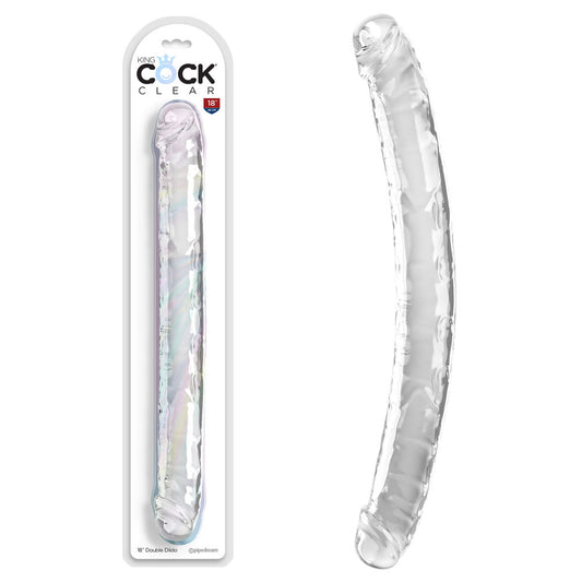King Cock 18 Inch Double Dildo Clear 45.7 Cm Double Dong