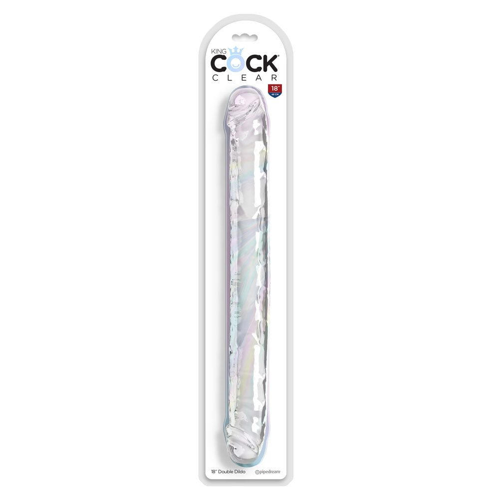 King Cock 18 Inch Double Dildo Clear 45.7 Cm Double Dong