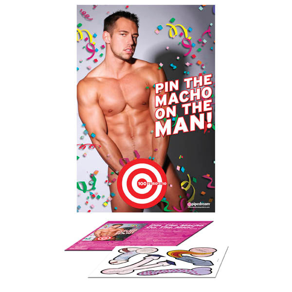 Bachelorette Party Favors Pin The Macho On The Man Party Game