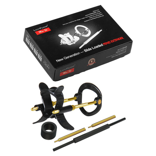 Luv Pump Max Fit Hybrid Penis Extender Black Black Penis Extender Kit
