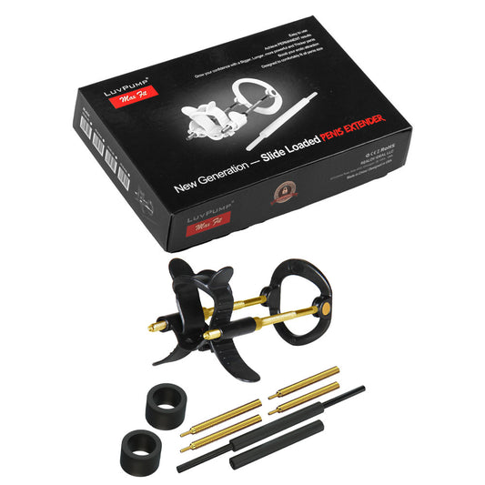 Luv Pump Max Fit Luxury Penis Extender Black Black Penis Extender Kit