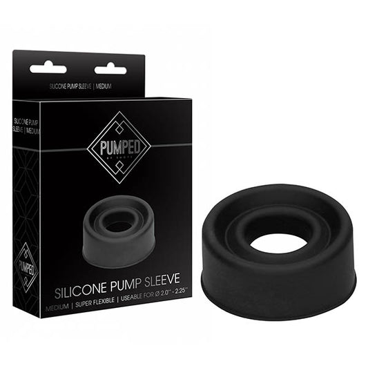 Pumped Silicone Pump Sleeve Black Medium Sized Pump Sleeve