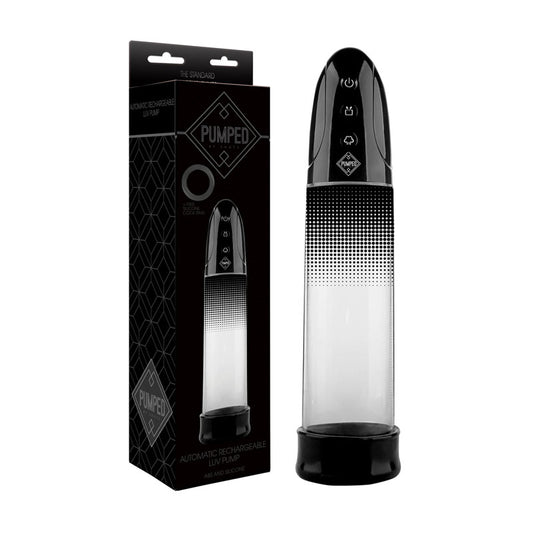 Pumped Automatic Rechargeable Luv Pump Black Usb Rechargeable Powered Penis Pump