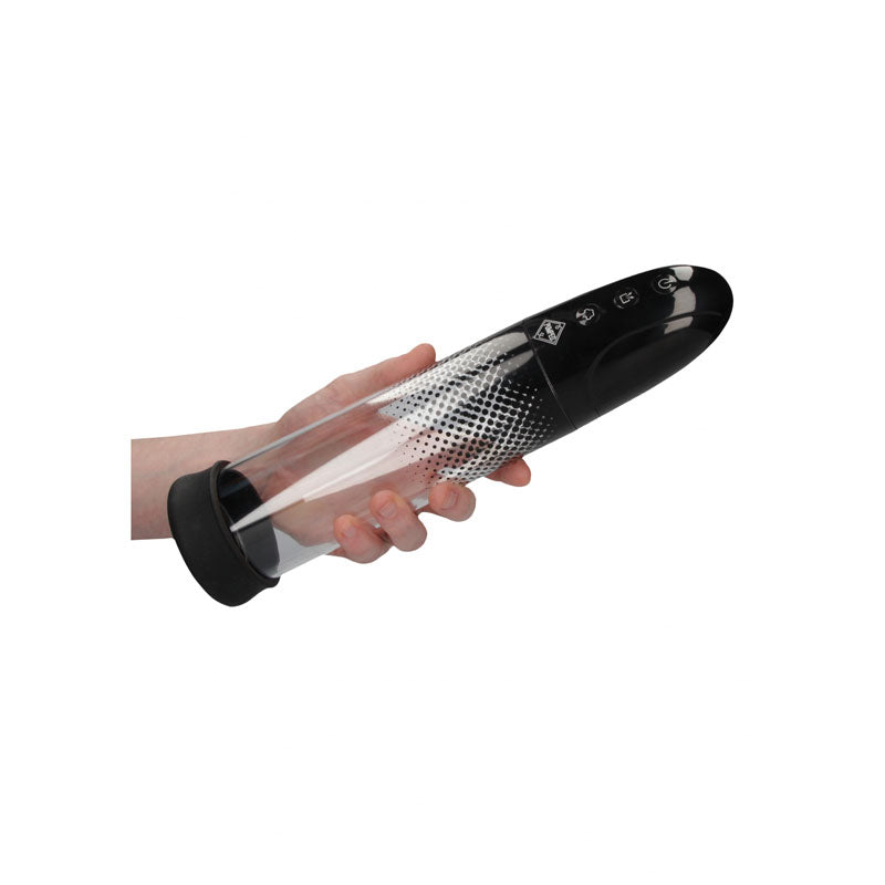Pumped Automatic Rechargeable Luv Pump Black Usb Rechargeable Powered Penis Pump