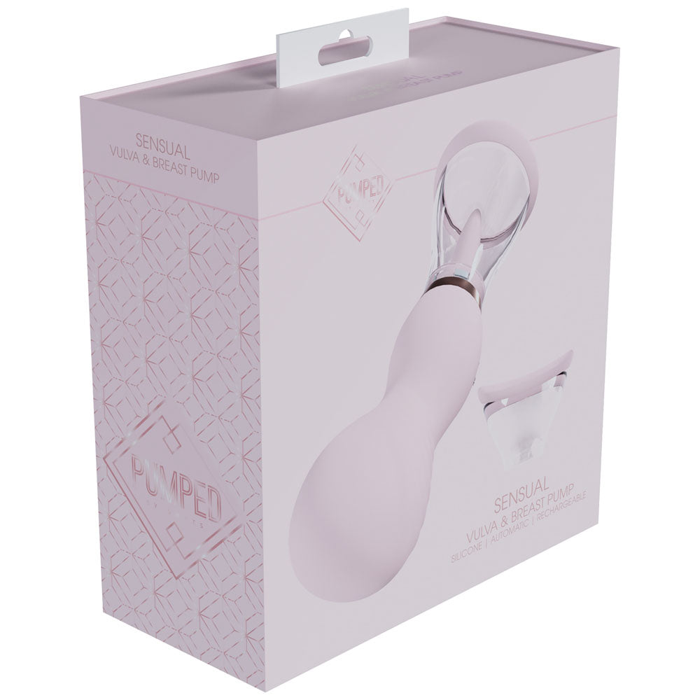 Pumped Sensual Auto Vulva & Brest Pump Pink Pink Usb Rechargeable Ladies Pump