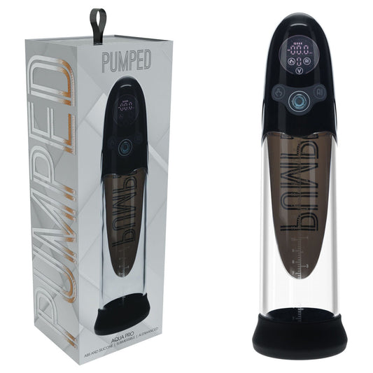 Pumped Aqua Pro Auto Pump Black Black/Clear Usb Rechargeable Ai Enabled Submersible Auto Penis Pump