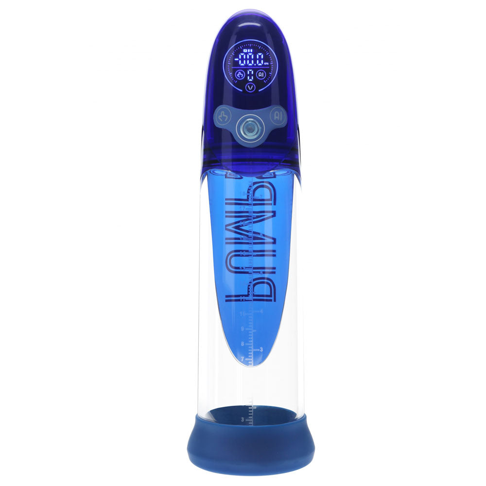 Pumped Aqua Pro Auto Pump Blue Blue/Clear Usb Rechargeable Ai Enabled Submersible Auto Penis Pump