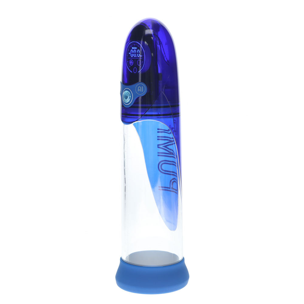 Pumped Aqua Pro Auto Pump Blue Blue/Clear Usb Rechargeable Ai Enabled Submersible Auto Penis Pump
