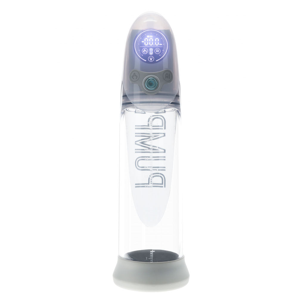 Pumped Aqua Pro Auto Pump Grey Grey/Clear Usb Rechargeable Ai Enabled Submersible Auto Penis Pump