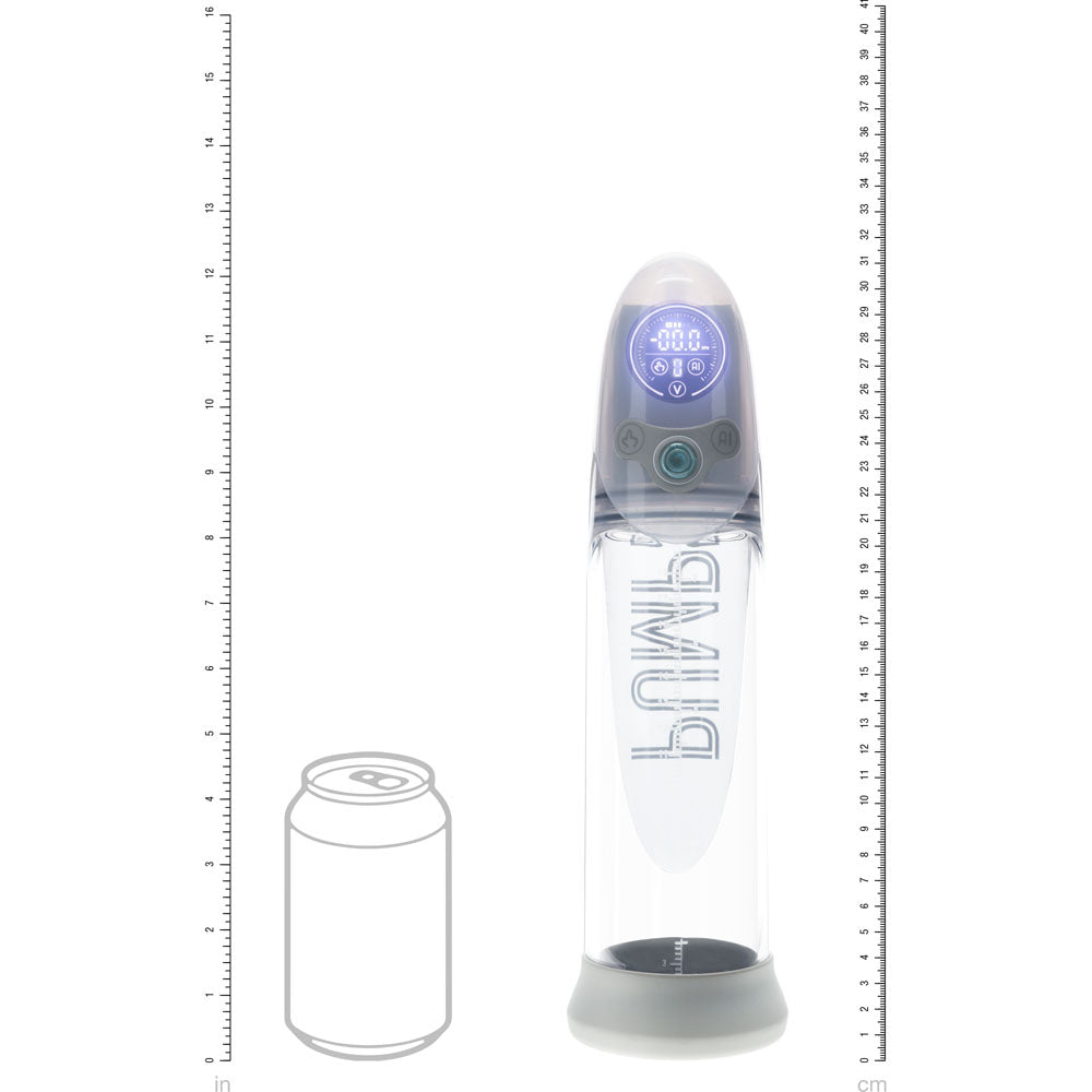 Pumped Aqua Pro Auto Pump Grey Grey/Clear Usb Rechargeable Ai Enabled Submersible Auto Penis Pump