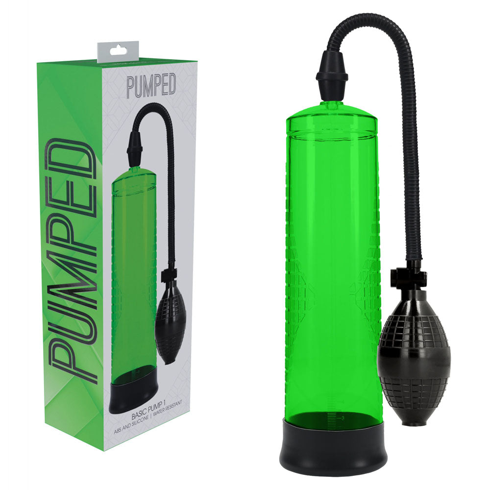 Pumped Basic Pump 1 Green Green Penis Pump