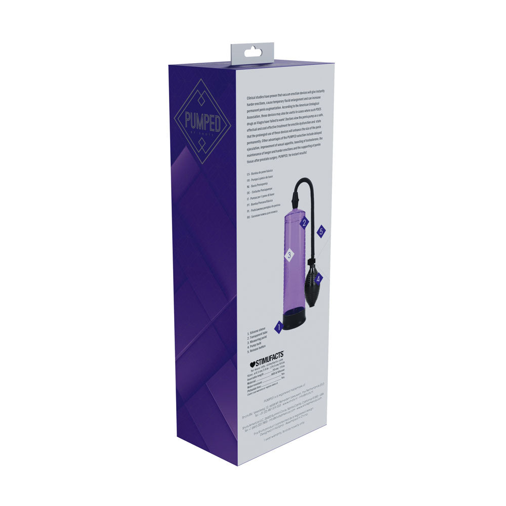Pumped Basic Pump 1 Purple Purple Penis Pump