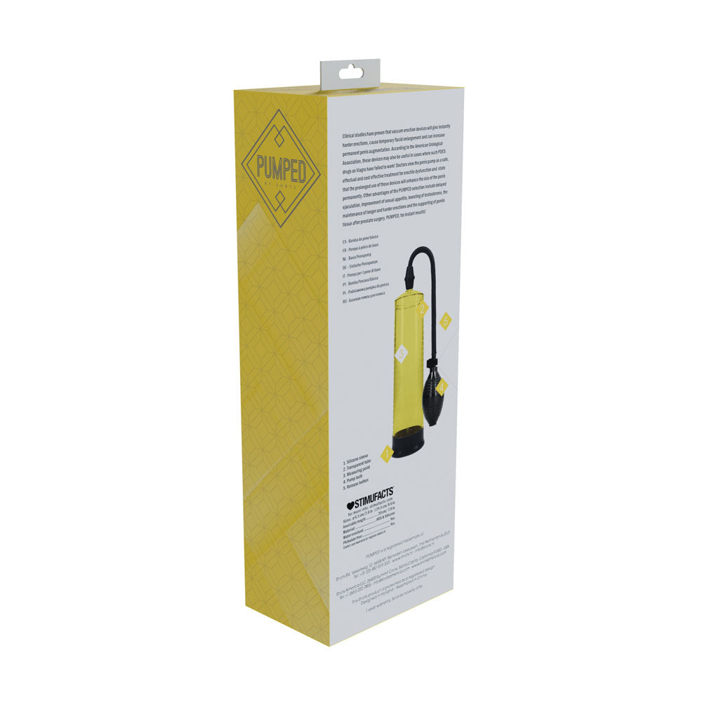 Pumped Basic Pump 1 Yellow Yellow Penis Pump