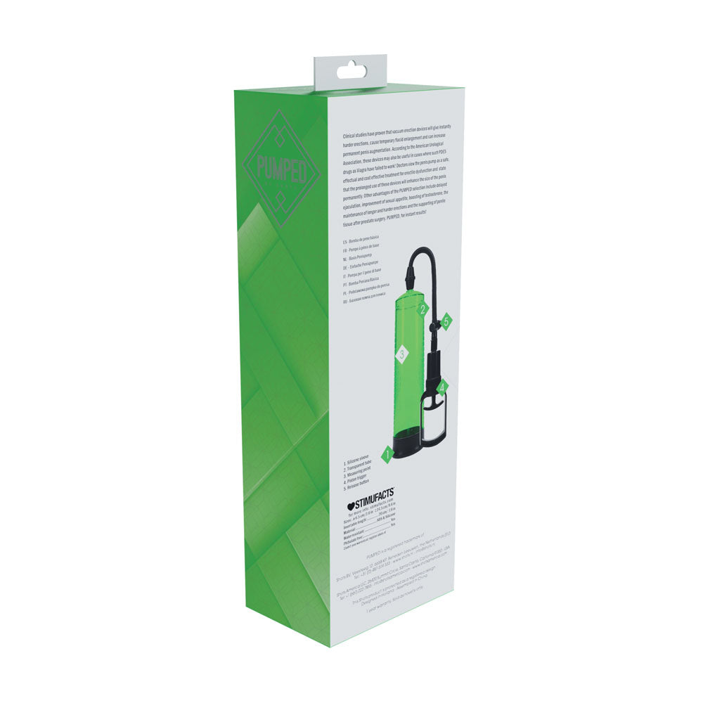 Pumped Basic Pump 2 Green Green Penis Pump