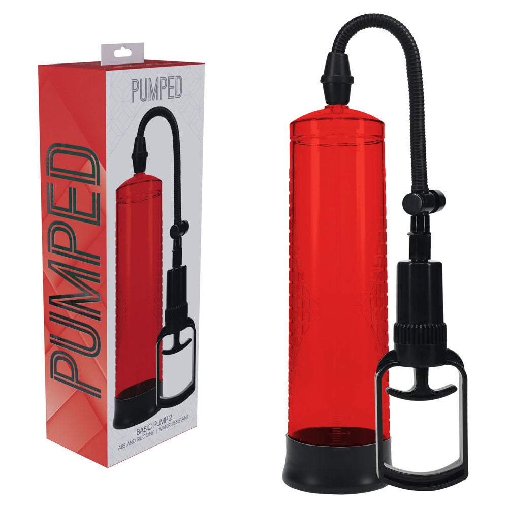 Pumped Basic Pump 2 Red Red Penis Pump